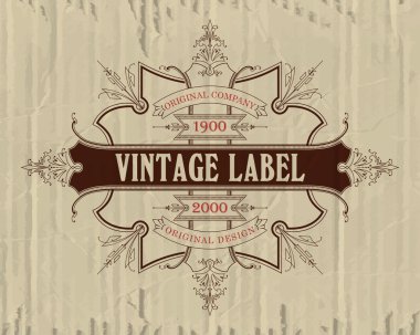 Vintage tipografik etiket sigorta primi