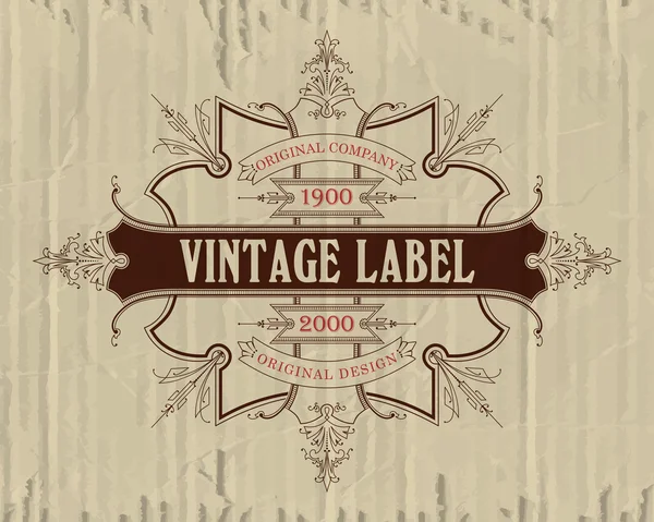 Premium etichetta tipografica vintage — Vettoriale Stock