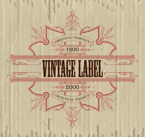 Premium etichetta tipografica vintage — Vettoriale Stock