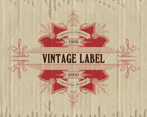Etiqueta tipográfica vintage premium — Archivo Imágenes Vectoriales