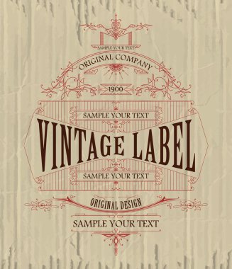 Vintage tipografik etiket sigorta primi