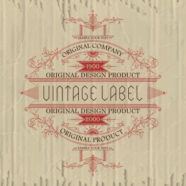 Vintage tipografik etiket sigorta primi