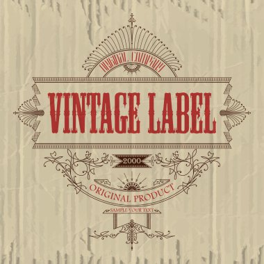 Vintage tipografik etiket sigorta primi