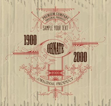 Vintage tipografik etiket sigorta primi