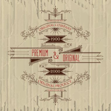 Vintage tipografik etiket sigorta primi