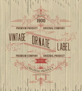 Vintage tipografik etiket sigorta primi