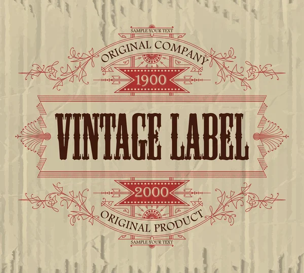 Etiqueta tipográfica vintage premium — Vector de stock