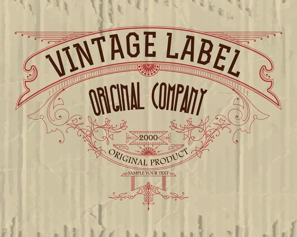 Étiquette typographique vintage premium — Image vectorielle