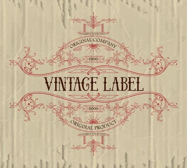 Premium etichetta tipografica vintage — Vettoriale Stock