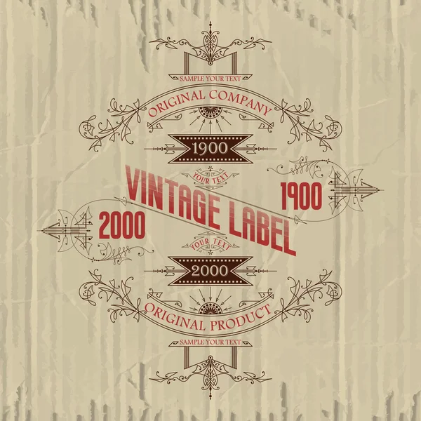 Premium etichetta tipografica vintage — Vettoriale Stock