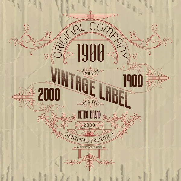 Vintage typographic label premium — Stock Vector