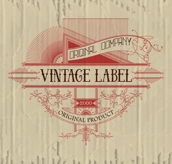 Vintage typographic label premium — Stock Vector