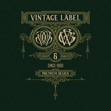 Eski vintage kartı ile çiçek süsleme - vektör