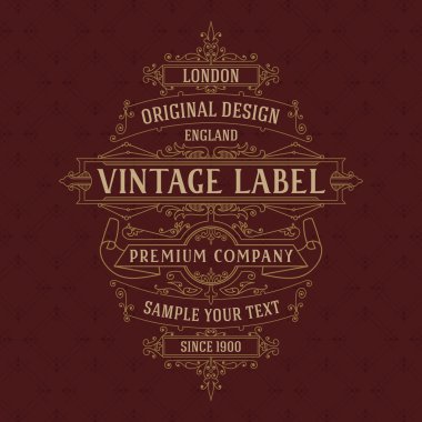 Eski vintage kartı ile çiçek süsleme - vektör