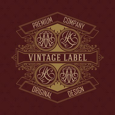 Eski vintage kartı ile çiçek süsleme - vektör