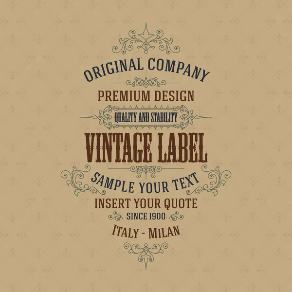 Eski vintage kartı ile çiçek süsleme - vektör