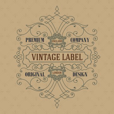 Eski vintage kartı ile çiçek süsleme - vektör