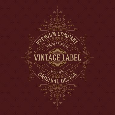 Eski vintage kartı ile çiçek süsleme - vektör