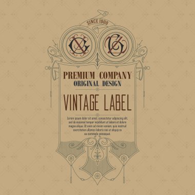 Eski vintage kartı ile çiçek süsleme - vektör