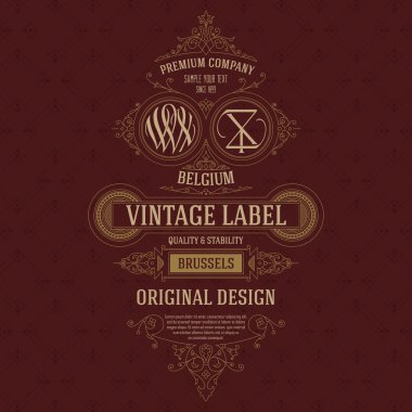 Eski vintage kartı ile çiçek süsleme - vektör