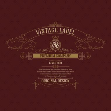 Eski vintage kartı ile çiçek süsleme - vektör