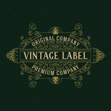 Eski vintage kartı ile çiçek süsleme - vektör