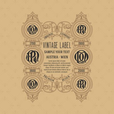 Eski vintage kartı ile çiçek süsleme - vektör