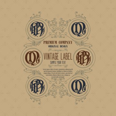 Eski vintage kartı ile çiçek süsleme - vektör