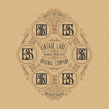 Eski vintage kartı ile çiçek süsleme - vektör