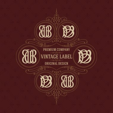 Eski vintage kartı ile çiçek süsleme - vektör