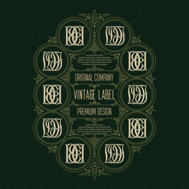 Eski vintage kartı ile çiçek süsleme - vektör