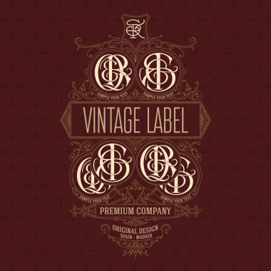 Eski vintage kartı ile çiçek süsleme - vektör