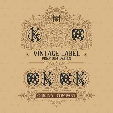 Eski vintage kartı ile çiçek süsleme - vektör