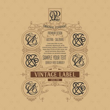 Eski vintage kartı ile çiçek süsleme - vektör