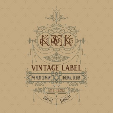 Eski vintage kartı ile çiçek süsleme - vektör