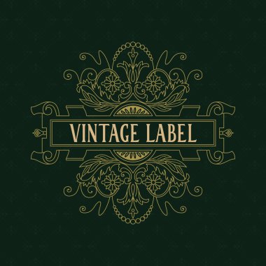 Eski vintage kartı ile çiçek süsleme - vektör