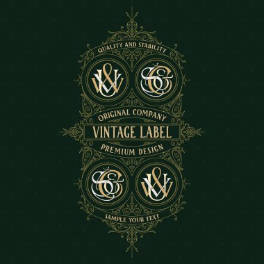 Eski vintage kartı ile çiçek süsleme - vektör