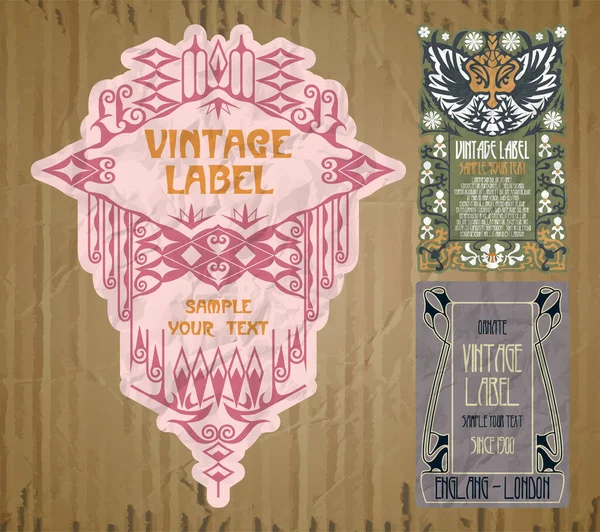 Vector Vintage Items Cover Art Nouveau — Stockvector