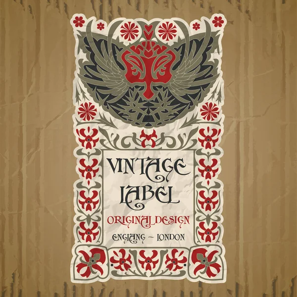 Vector Vintage Items Portada Art Nouveau Vector De Stock