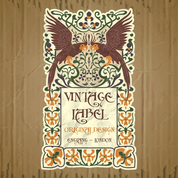 Vektör Vintage Öğeleri Kapak Art Nouveau Stok Vektör