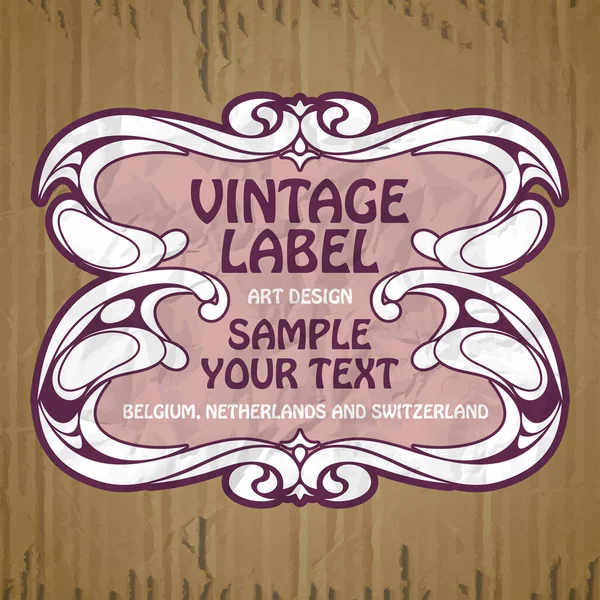 Vector Vintage Items Portada Art Nouveau Ilustraciones De Stock Sin Royalties Gratis