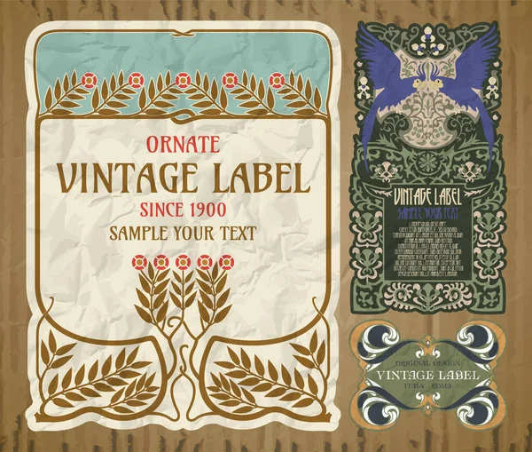 Vector Vintage Items Cover Art Nouveau Royalty Free Stock Vectors