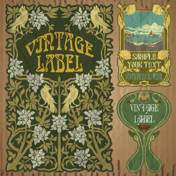 Label art nouveau — Image vectorielle