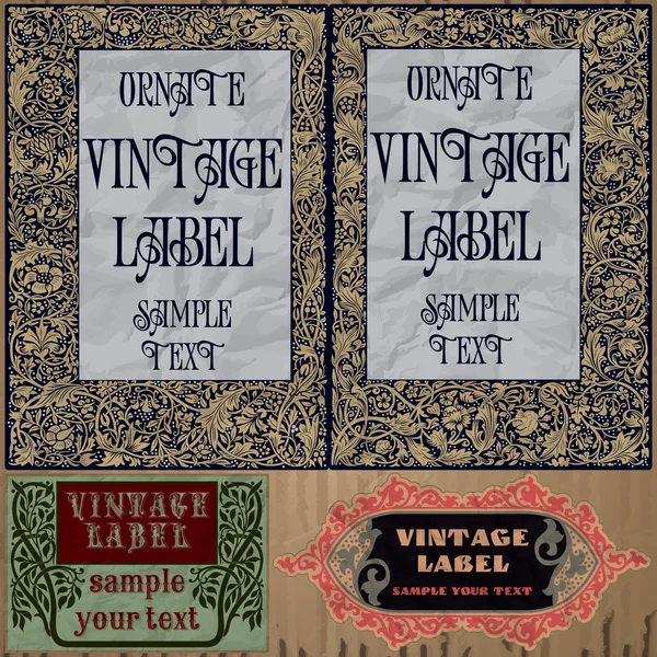 Label art nouveau — Stock Vector