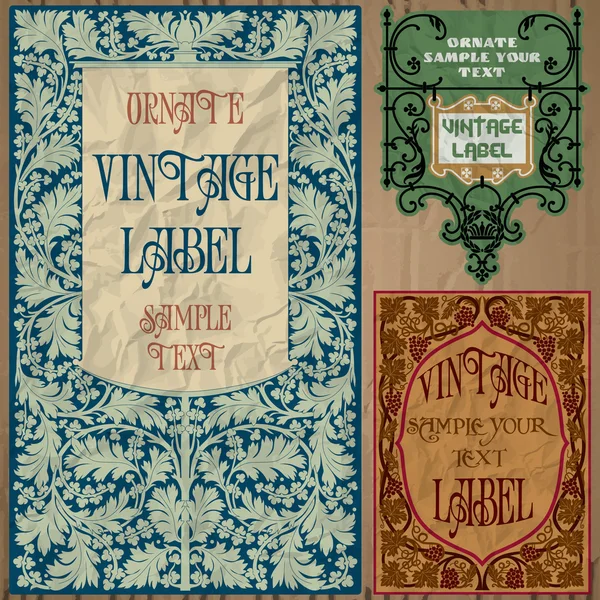 Label art nouveau — Image vectorielle