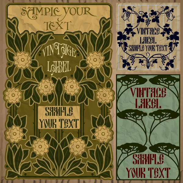 Label art nouveau — Stock Vector