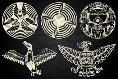 Kuzey Amerika ve Kanada yerli sanat siyah beyaz