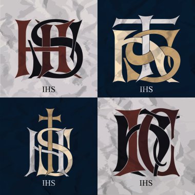 Vintage Monograms - 4 sets - IHS clipart