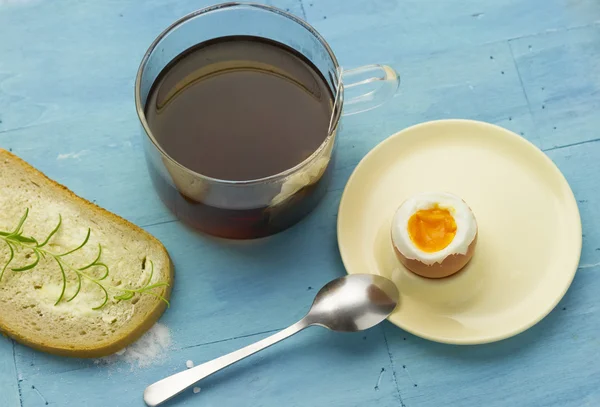 Breakfast soft boiled egg — Stock Photo, Image