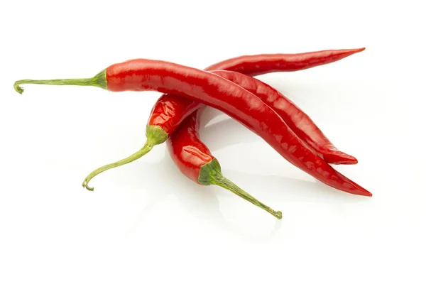 Červené chilli papričky — Stock fotografie